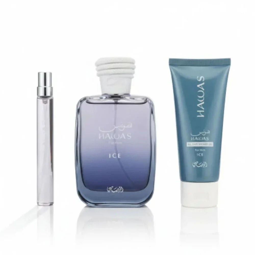 Rasasi Hawas Ice Eau De Parfum For Men 3pc Set - Image 2